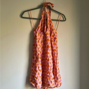 Cotton On Pink and Orange Halter Dress